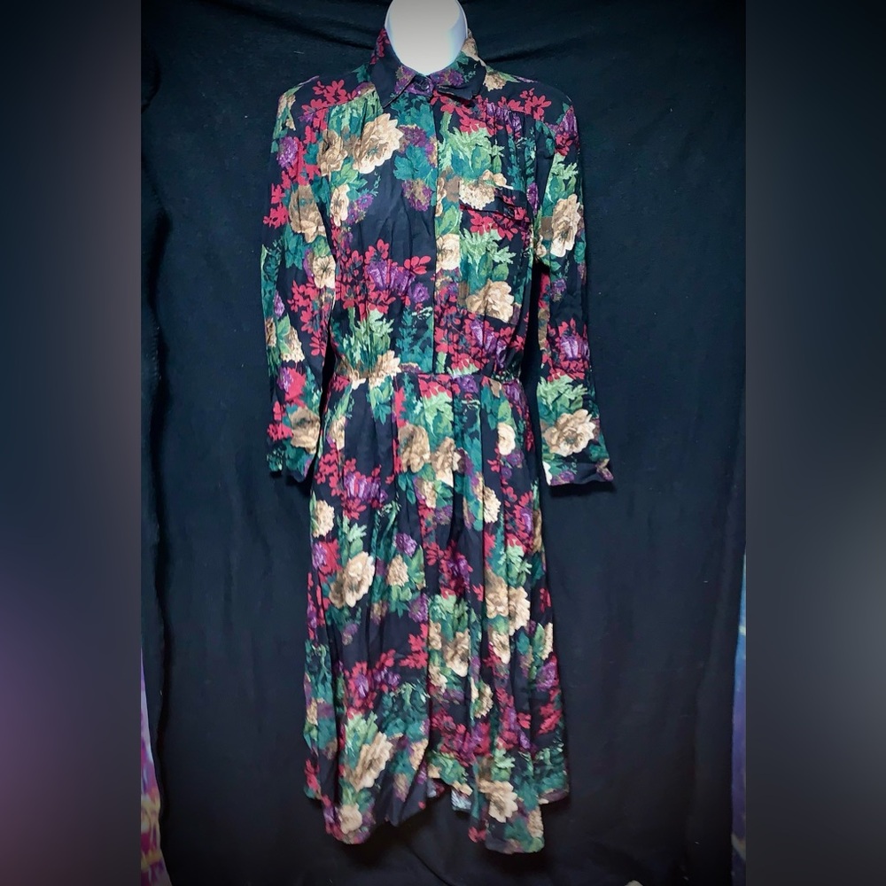 Cassidy Vintage Floral Dress – Petite 2 – Made in USA